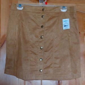 Faux Suede Button up skirt - NWT